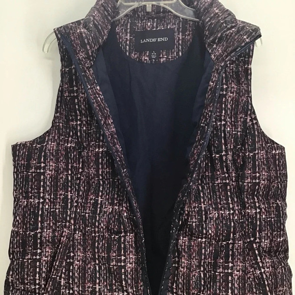 Land’s End Women’s Premium Down Puffer Vest Waterproof Multicolor Size L (14-16) - Picture 4 of 7